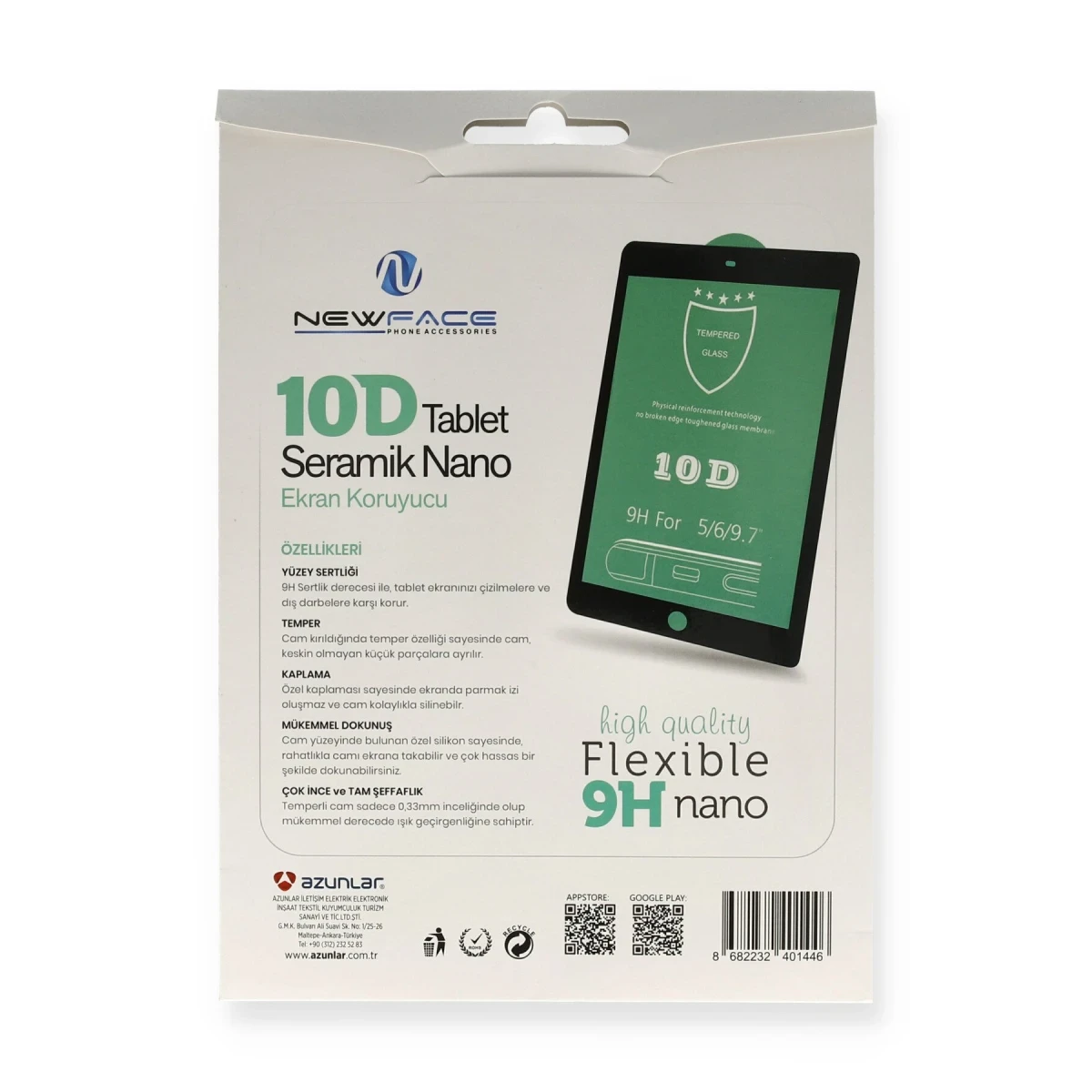 Huawei MediaPad T3 10 / 9.6 Tablet 10D Seramik Nano