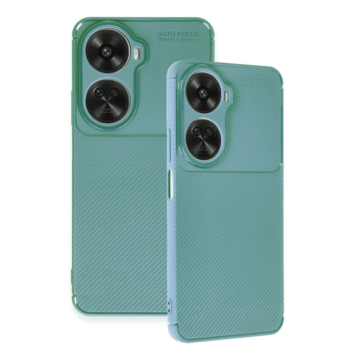 Huawei Nova 12 SE Kılıf Auto Focus Karbon Kapak - Koyu Yeşil