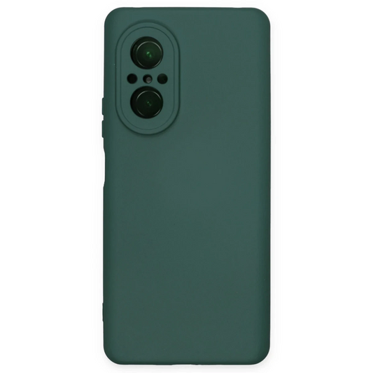 Huawei Nova 9 SE Kılıf Nano içi Kadife Silikon - Koyu Yeşil