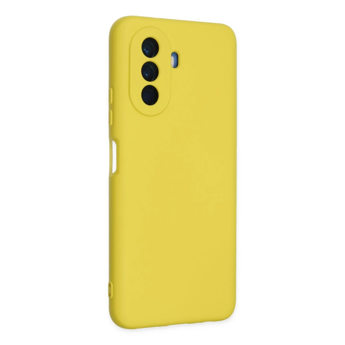 Huawei Nova Y70 Kılıf Nano içi Kadife Silikon - Sarı