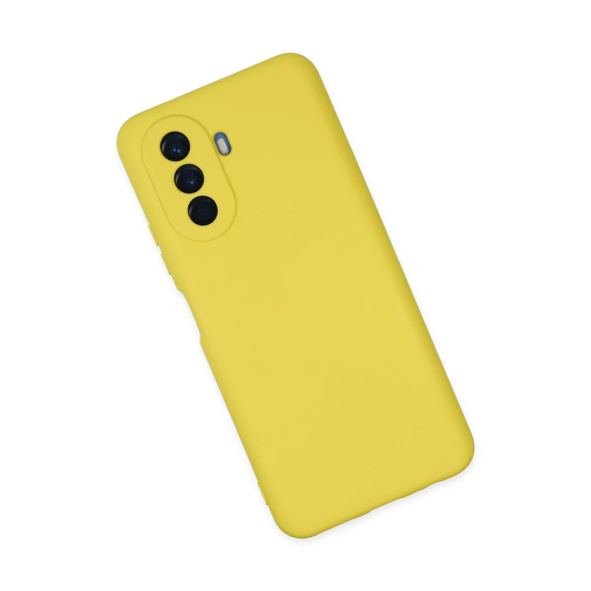 Huawei Nova Y70 Kılıf Nano içi Kadife Silikon - Sarı