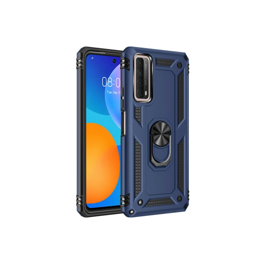 Huawei P Smart 2021 Kılıf Sofya Yüzüklü Silikon Kapak - Lacivert
