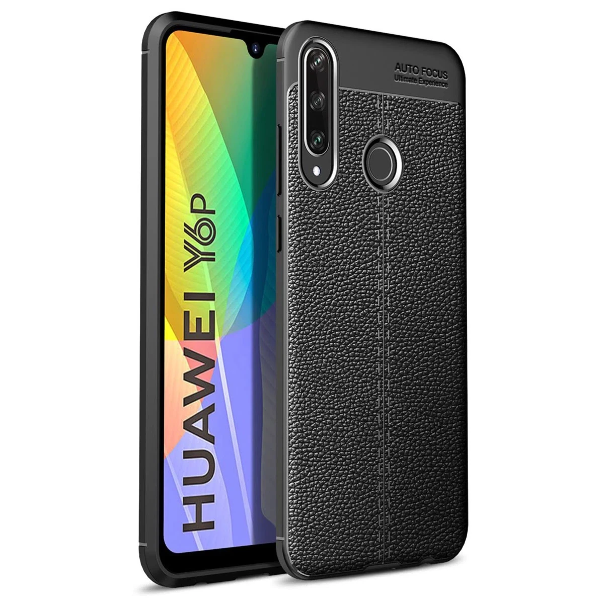 Huawei Y6P Kılıf Auto Focus Kapak - Siyah