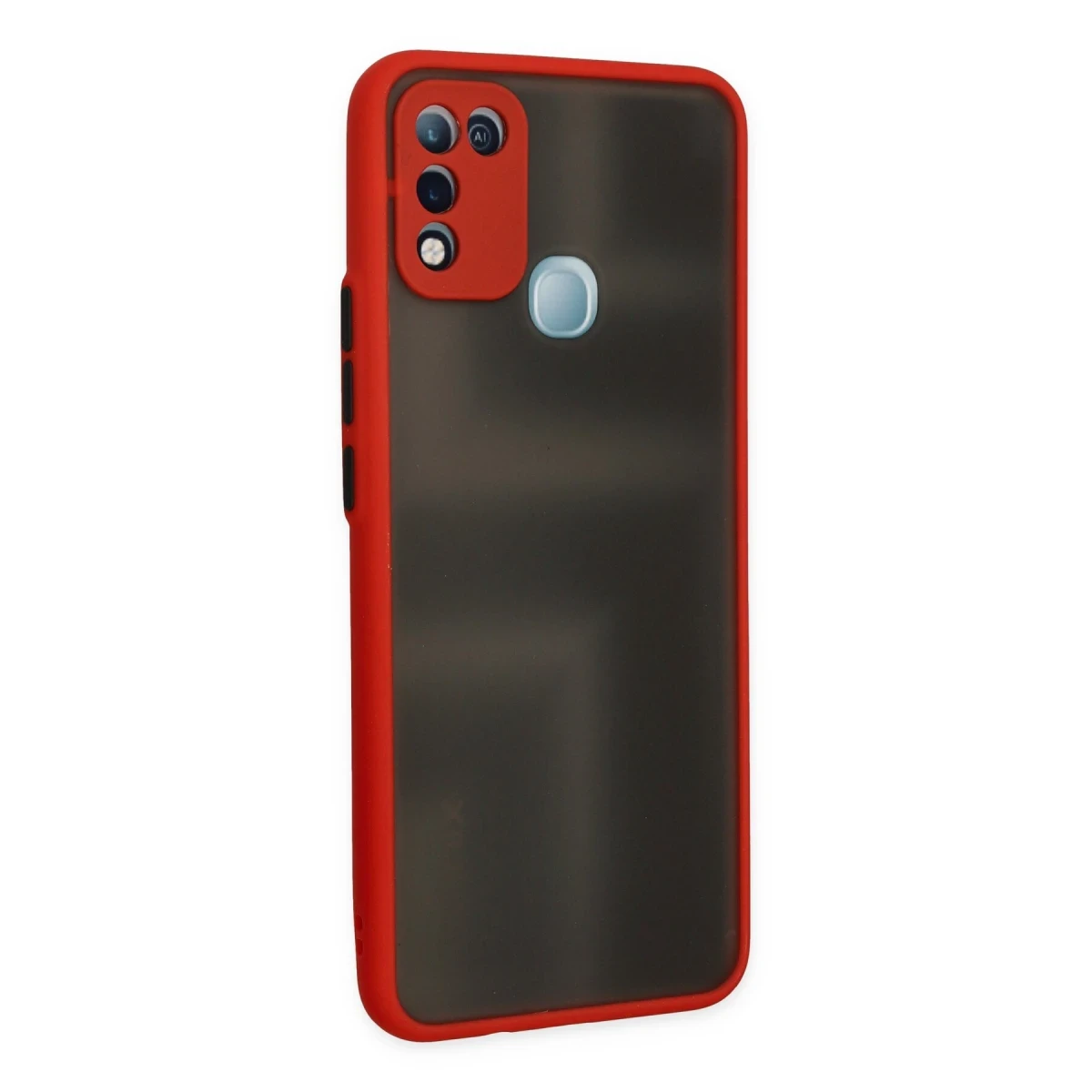 İnfinix Hot 10 Play Kılıf Montreal Silikon Kapak - Kırmızı