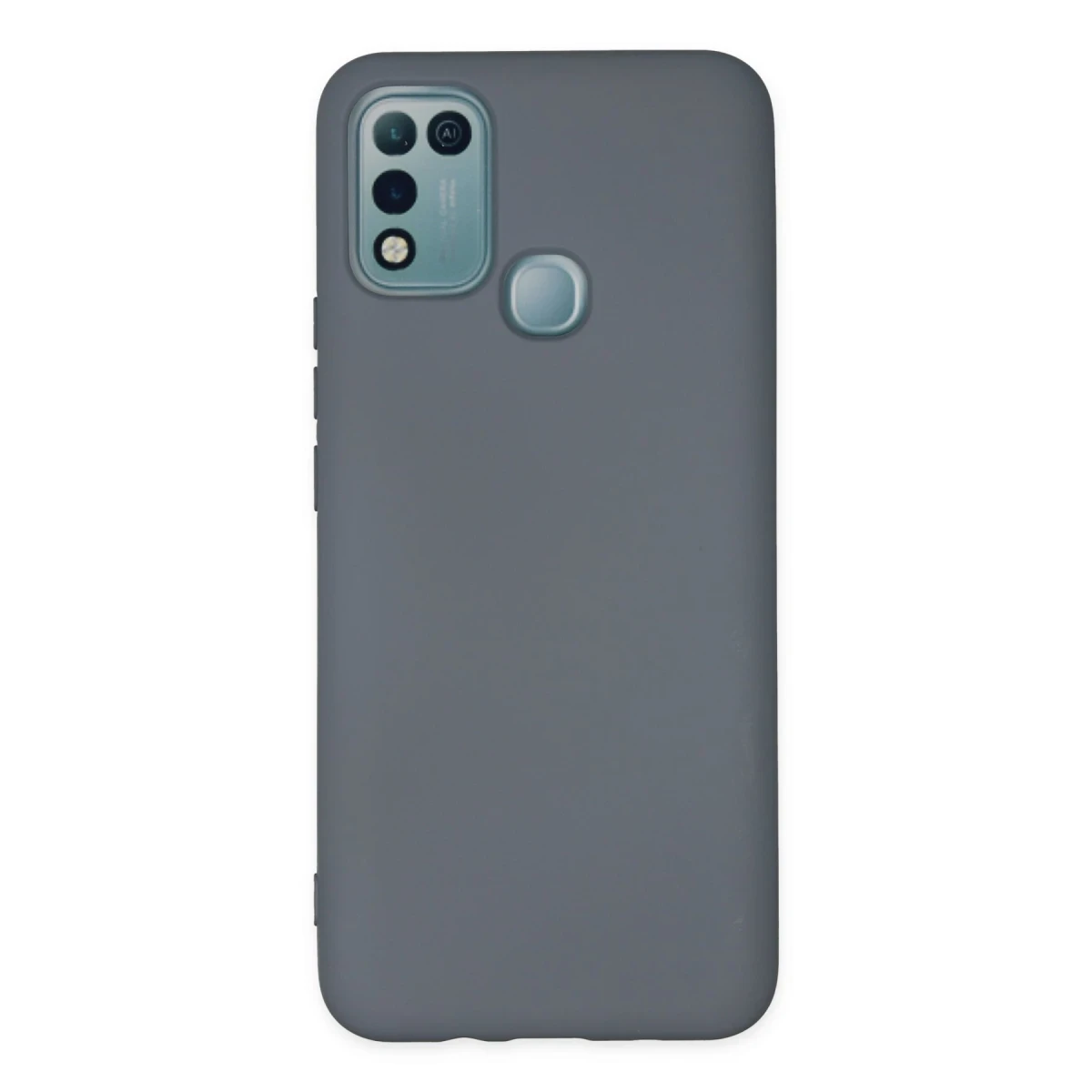 İnfinix Hot 10 Play Kılıf Nano içi Kadife Silikon - Gri