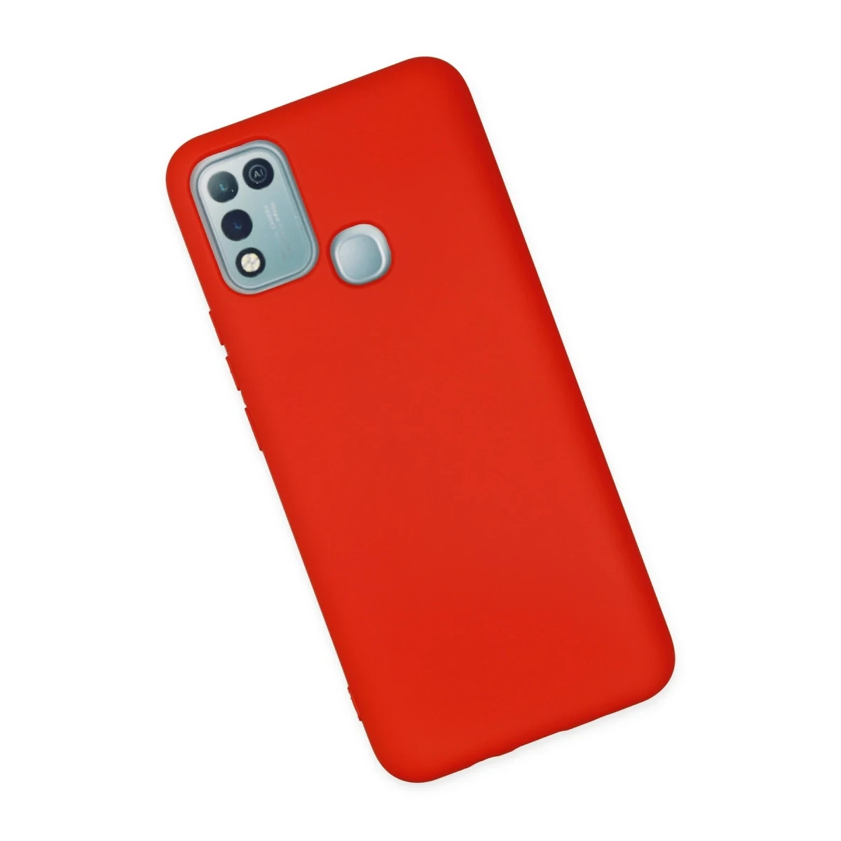 İnfinix Hot 10 Play Kılıf Nano içi Kadife Silikon - Kırmızı