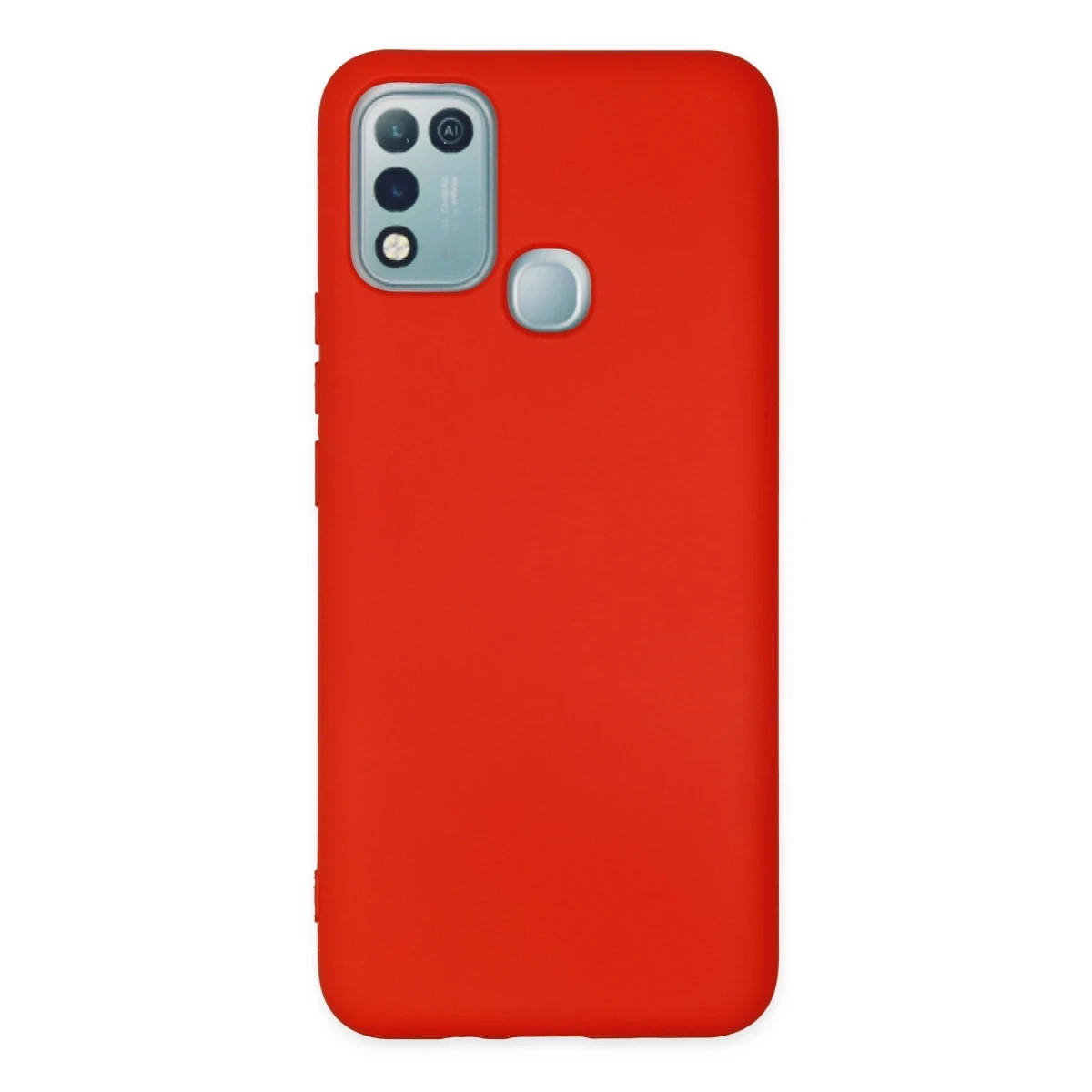 İnfinix Hot 10 Play Kılıf Nano içi Kadife Silikon - Kırmızı