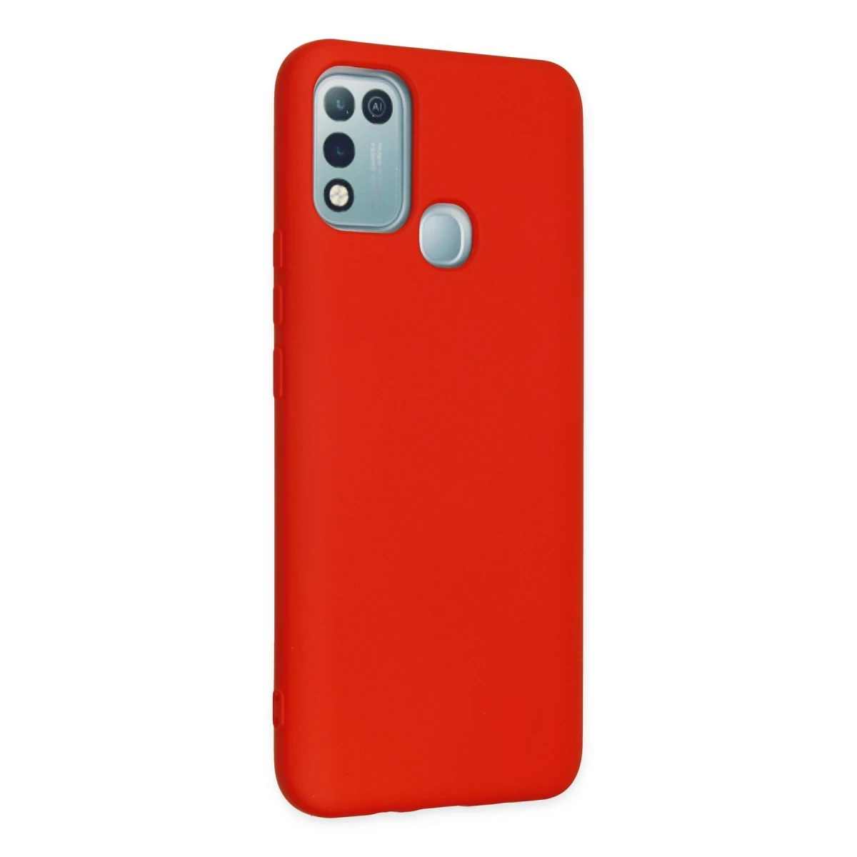 İnfinix Hot 10 Play Kılıf Nano içi Kadife Silikon - Kırmızı