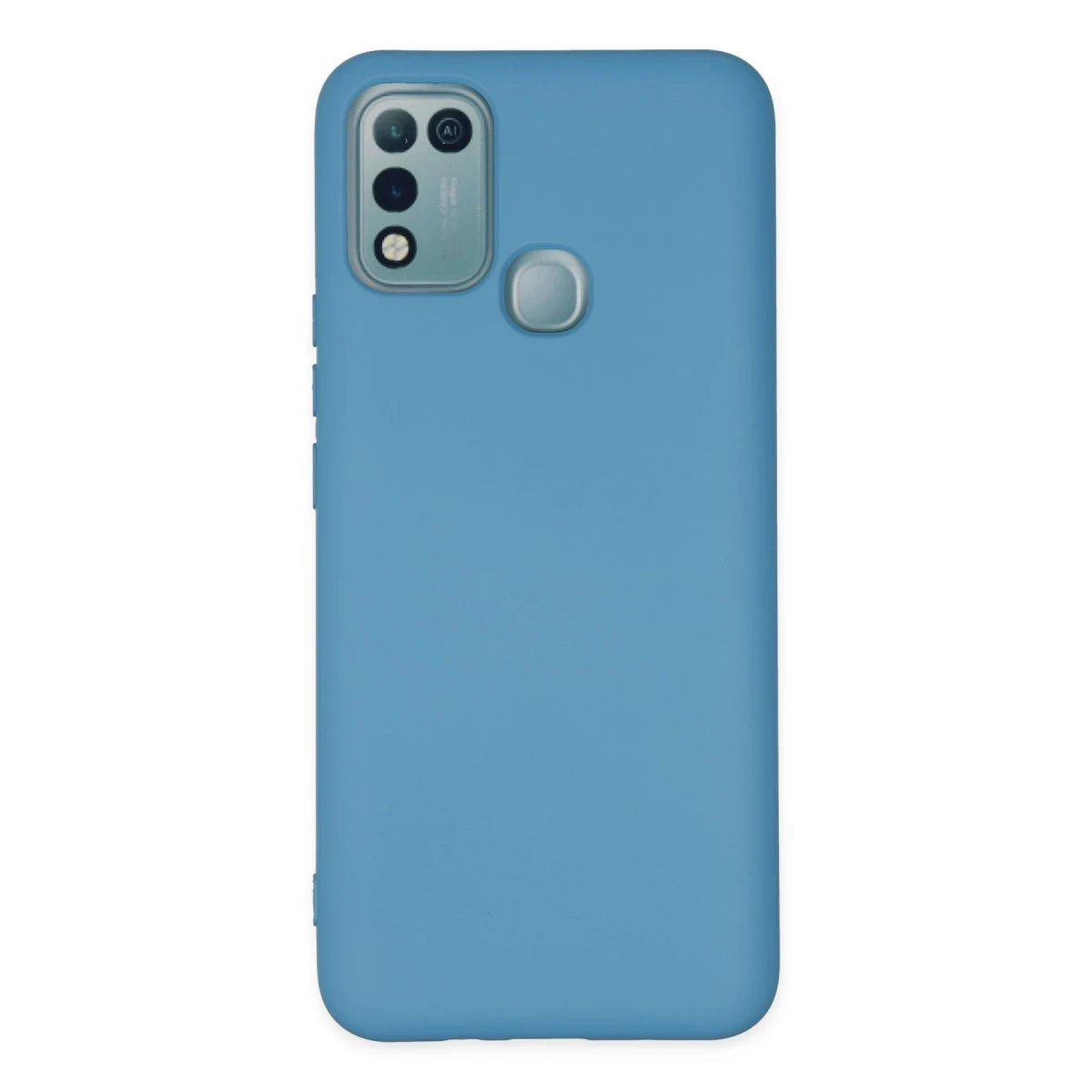 İnfinix Hot 10 Play Kılıf Nano içi Kadife Silikon - Mavi