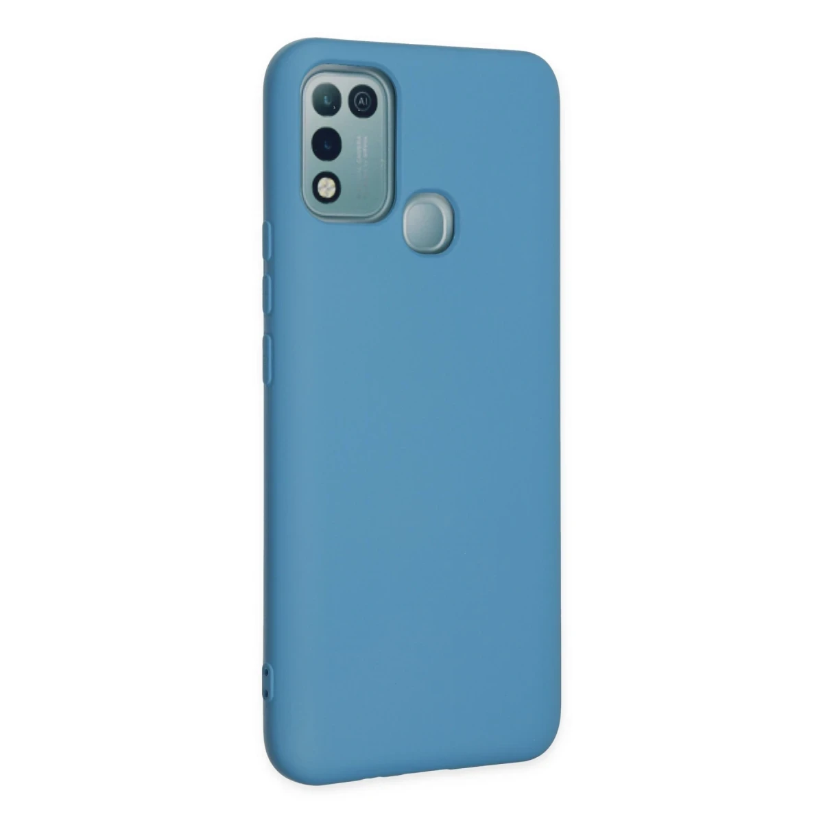 İnfinix Hot 10 Play Kılıf Nano içi Kadife Silikon - Mavi