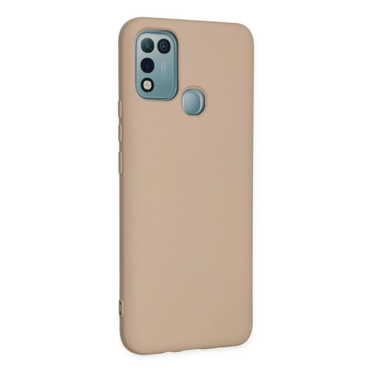 İnfinix Hot 10 Play Kılıf Nano içi Kadife Silikon - Pudra