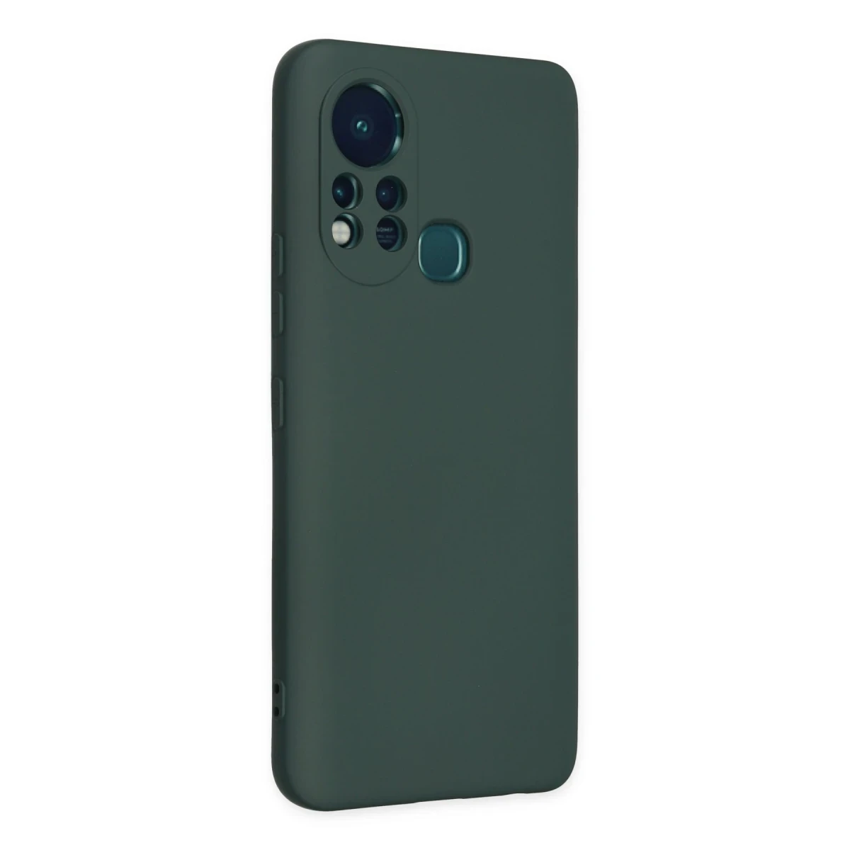 İnfinix Hot 11s Kılıf Nano içi Kadife Silikon - Koyu Yeşil