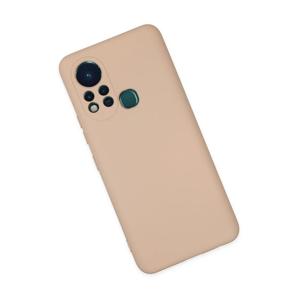 İnfinix Hot 11s Kılıf Nano içi Kadife Silikon - Pudra