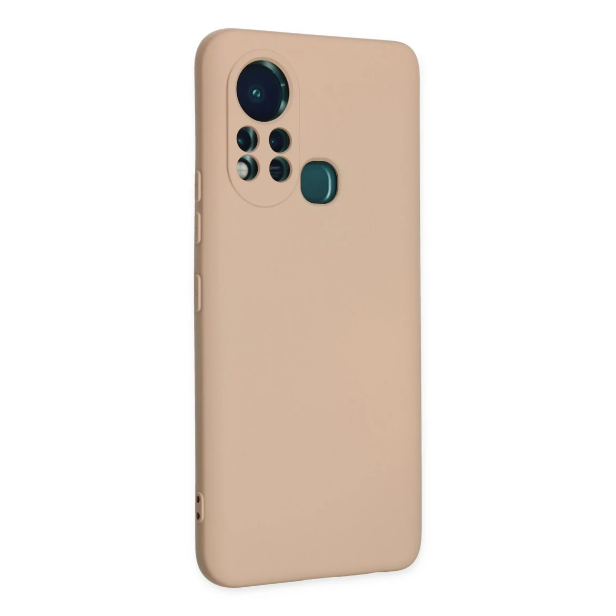 İnfinix Hot 11s Kılıf Nano içi Kadife Silikon - Pudra