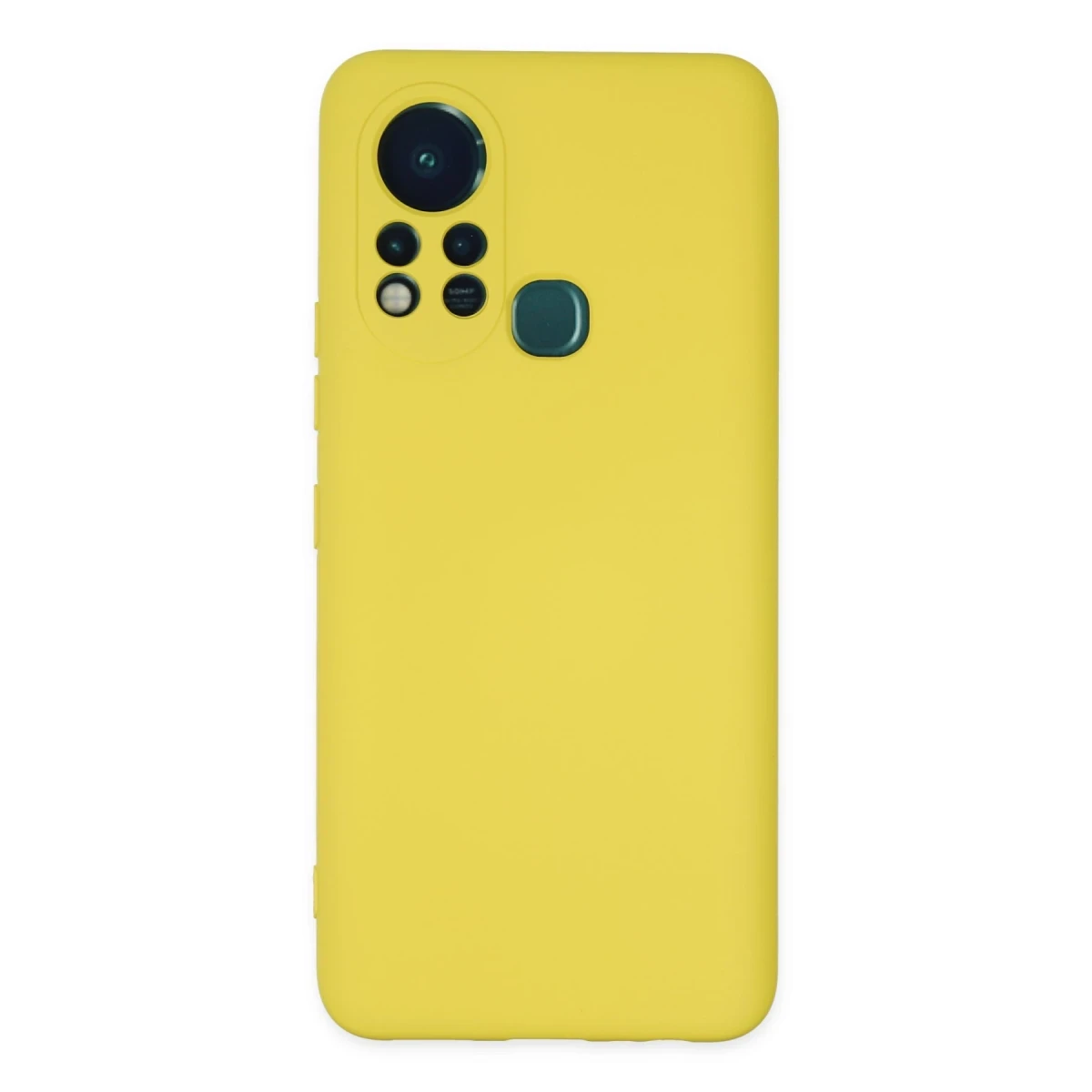 İnfinix Hot 11s Kılıf Nano içi Kadife Silikon - Sarı
