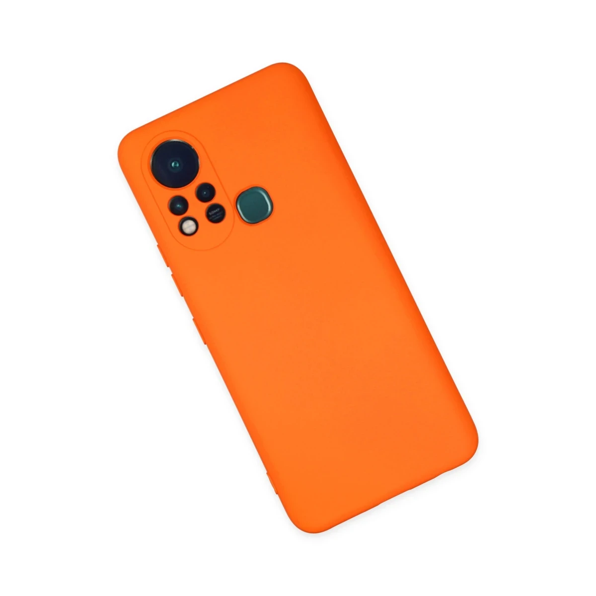 İnfinix Hot 11s Kılıf Nano içi Kadife Silikon - Turuncu
