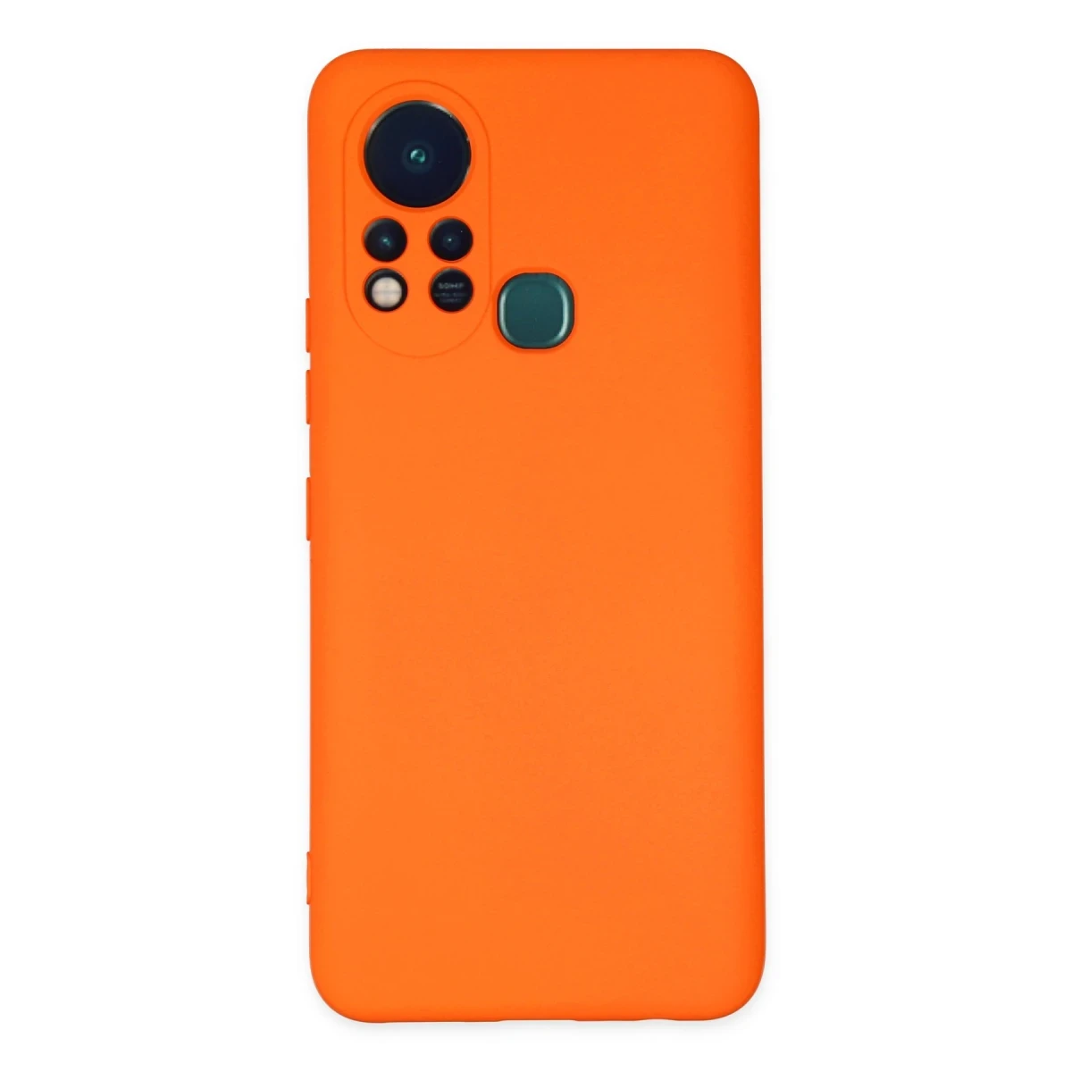 İnfinix Hot 11s Kılıf Nano içi Kadife Silikon - Turuncu