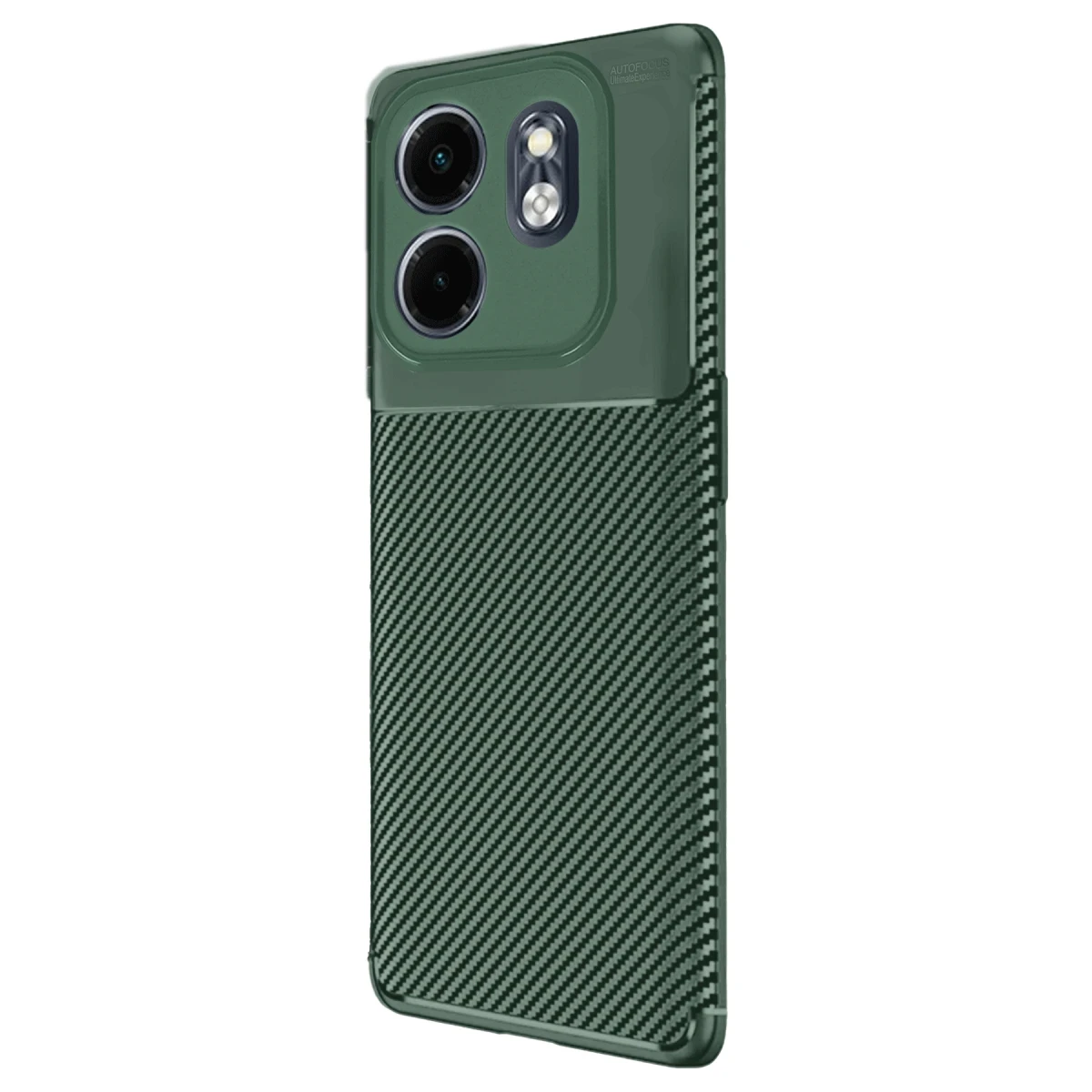 İnfinix Hot 50i 4G Kılıf Auto Focus Karbon Kapak - Koyu Yeşil