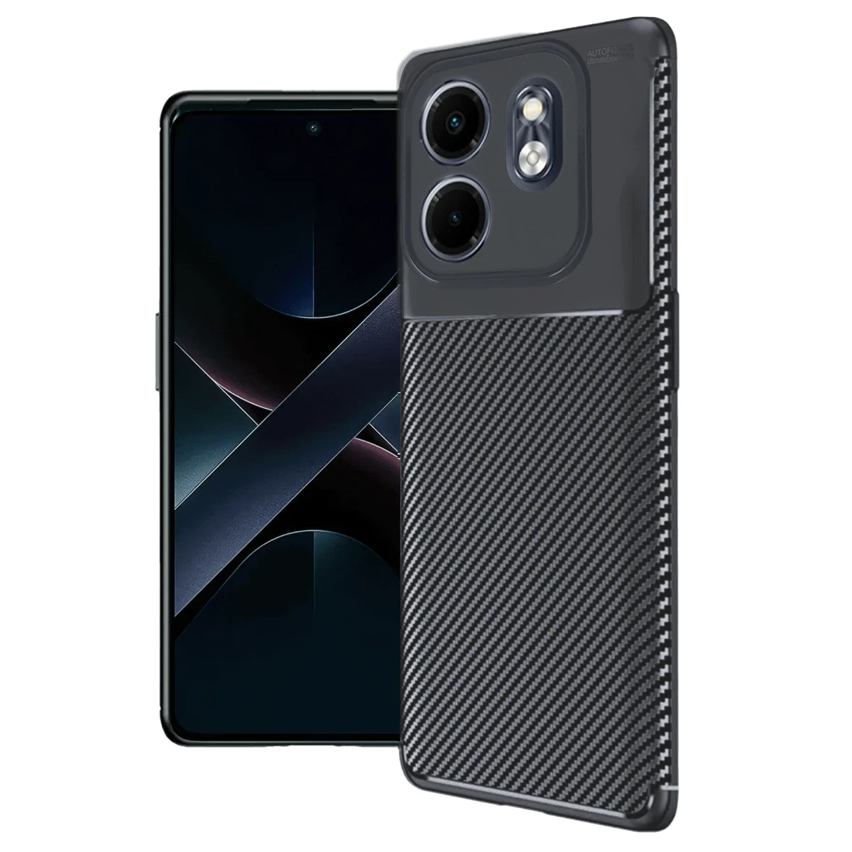 İnfinix Hot 50i 4G Kılıf Auto Focus Karbon Kapak - Siyah