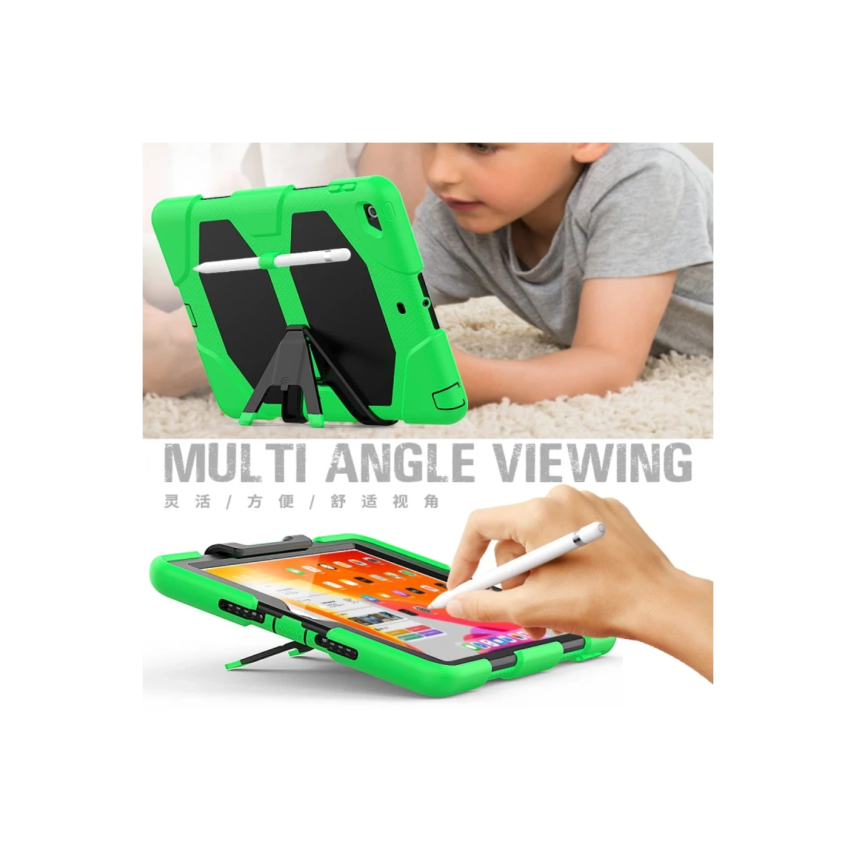 Apple iPad 10.2 (7.nesil) Kılıf Griffin Tablet Kapak - Yeşil