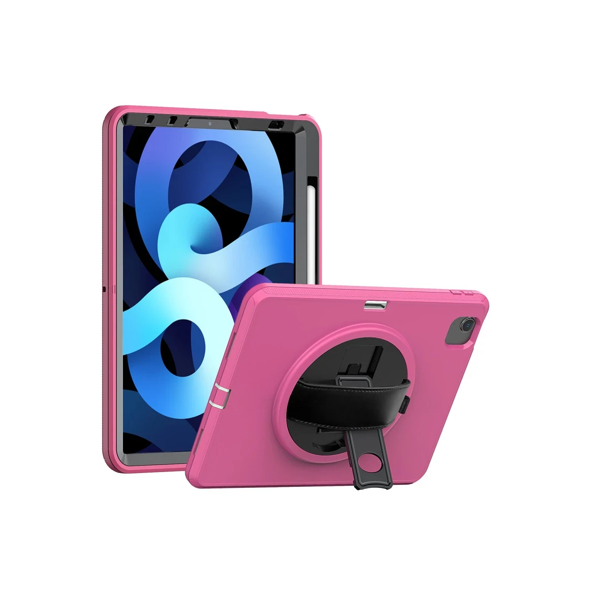 Apple iPad 2025 10.9 10.Nesil (A16) Kılıf Hand Strap Tablet Kılıfı - Pembe