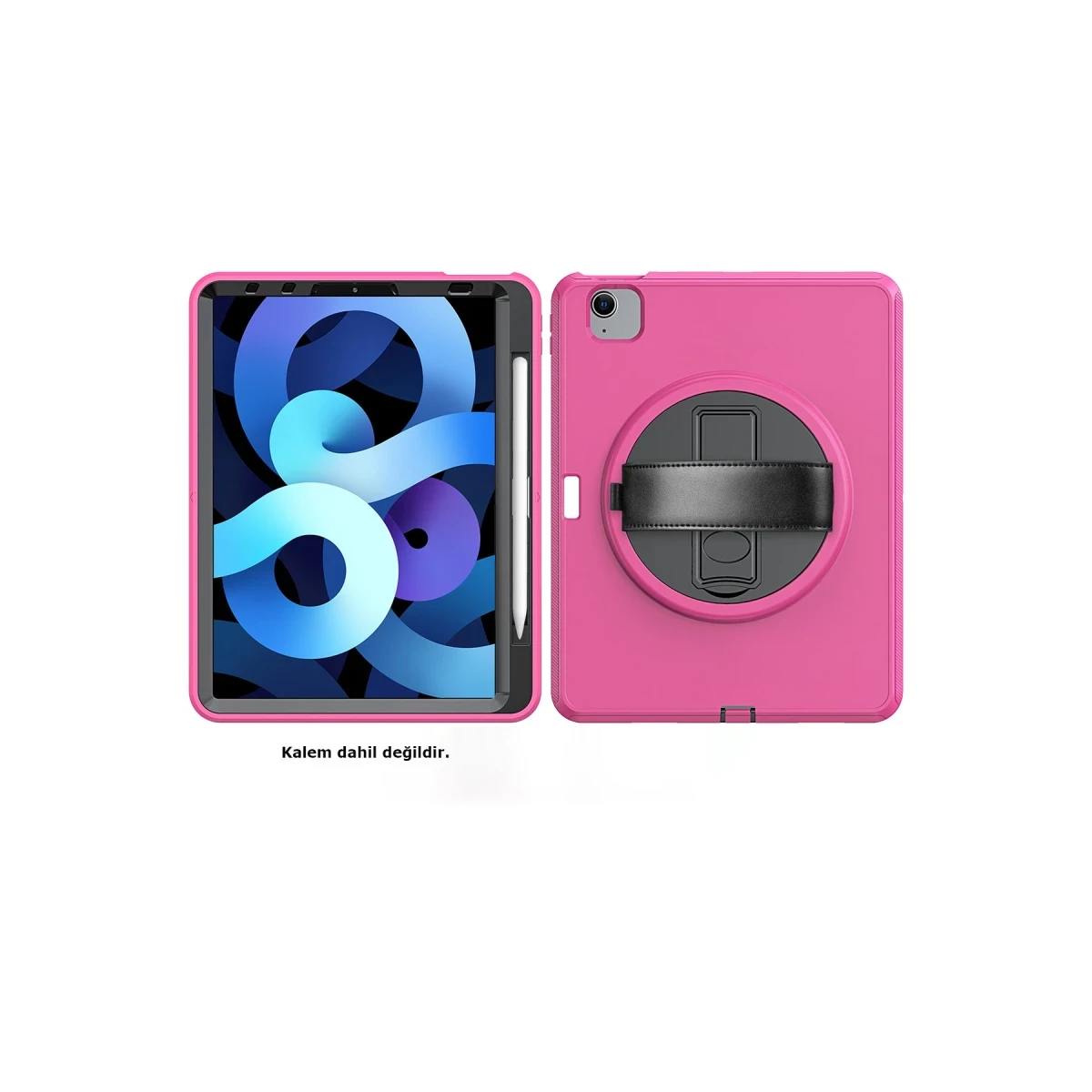 Apple iPad 2025 10.9 10.Nesil (A16) Kılıf Hand Strap Tablet Kılıfı - Pembe