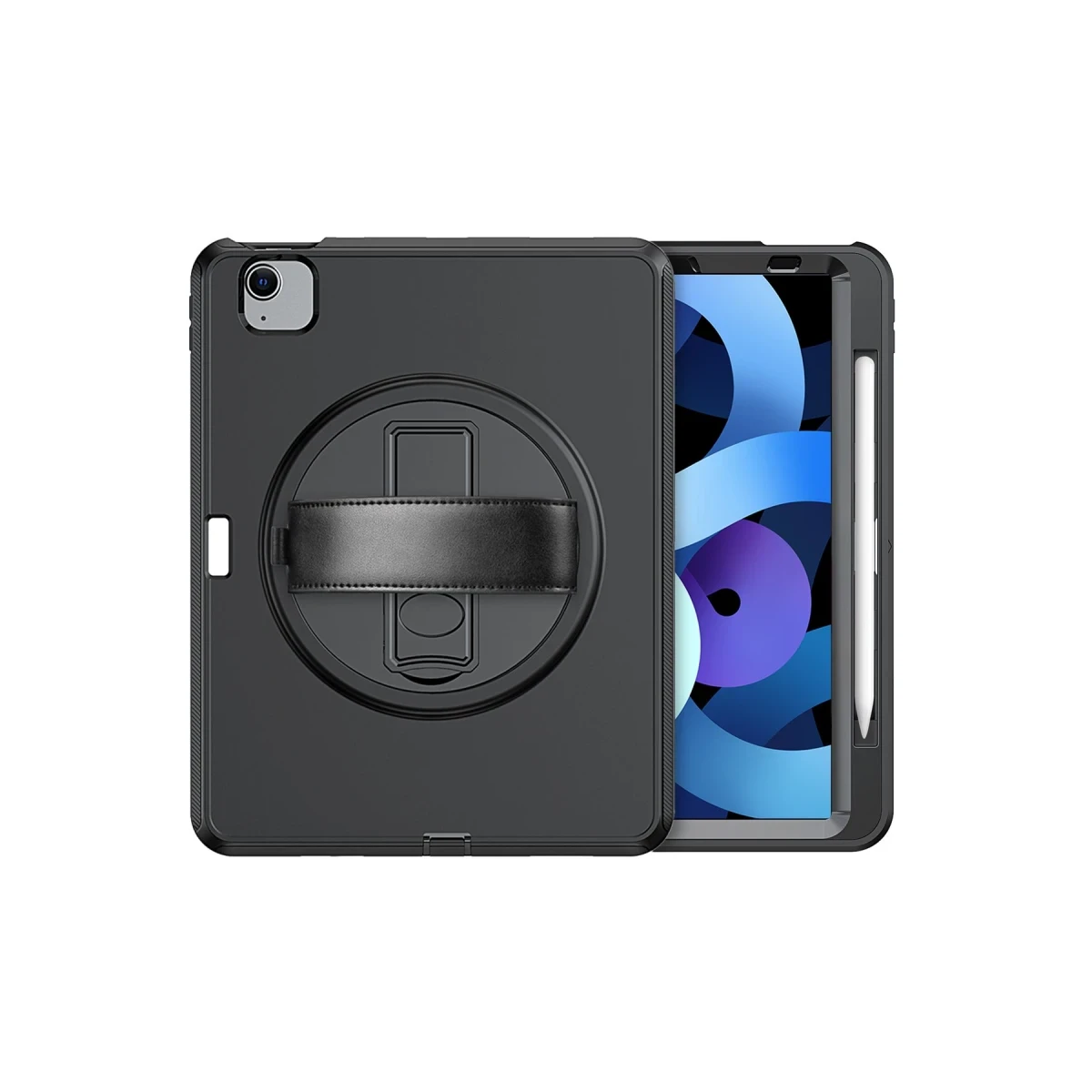 Apple iPad 2025 10.9 10.Nesil (A16) Kılıf Hand Strap Tablet Kılıfı - Siyah