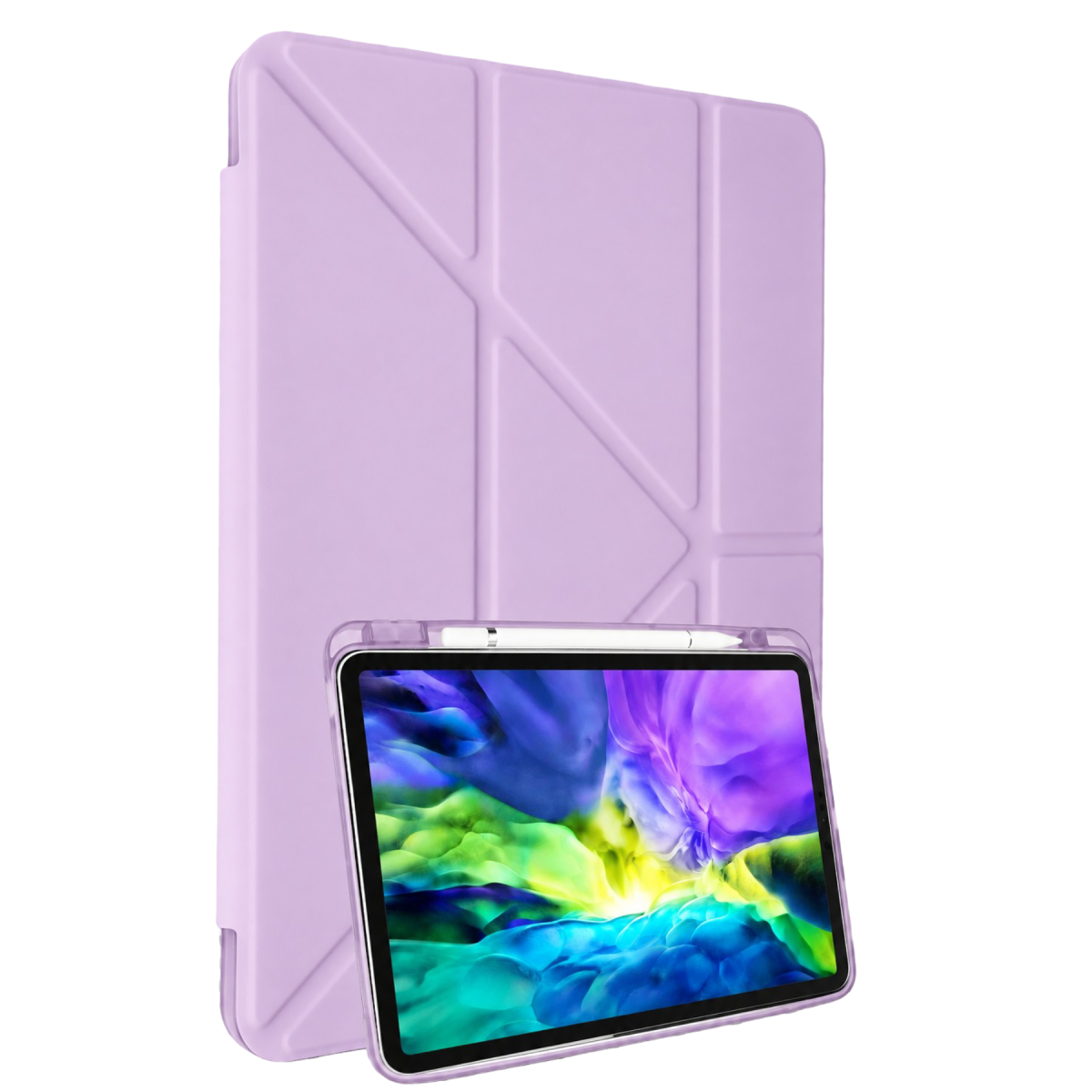 Apple iPad 2025 10.9 10.Nesil (A16) Kılıf Kalemlikli Mars Tablet Kılıfı - Lila