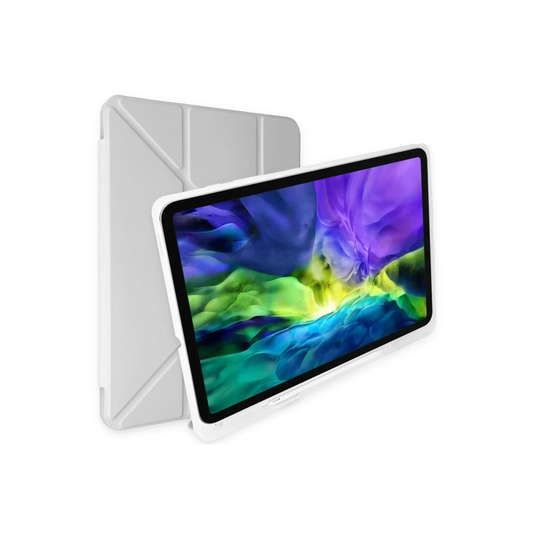 Apple iPad 2025 10.9 10.Nesil (A16) Kılıf Kalemlikli Mars Tablet Kılıfı - Gri