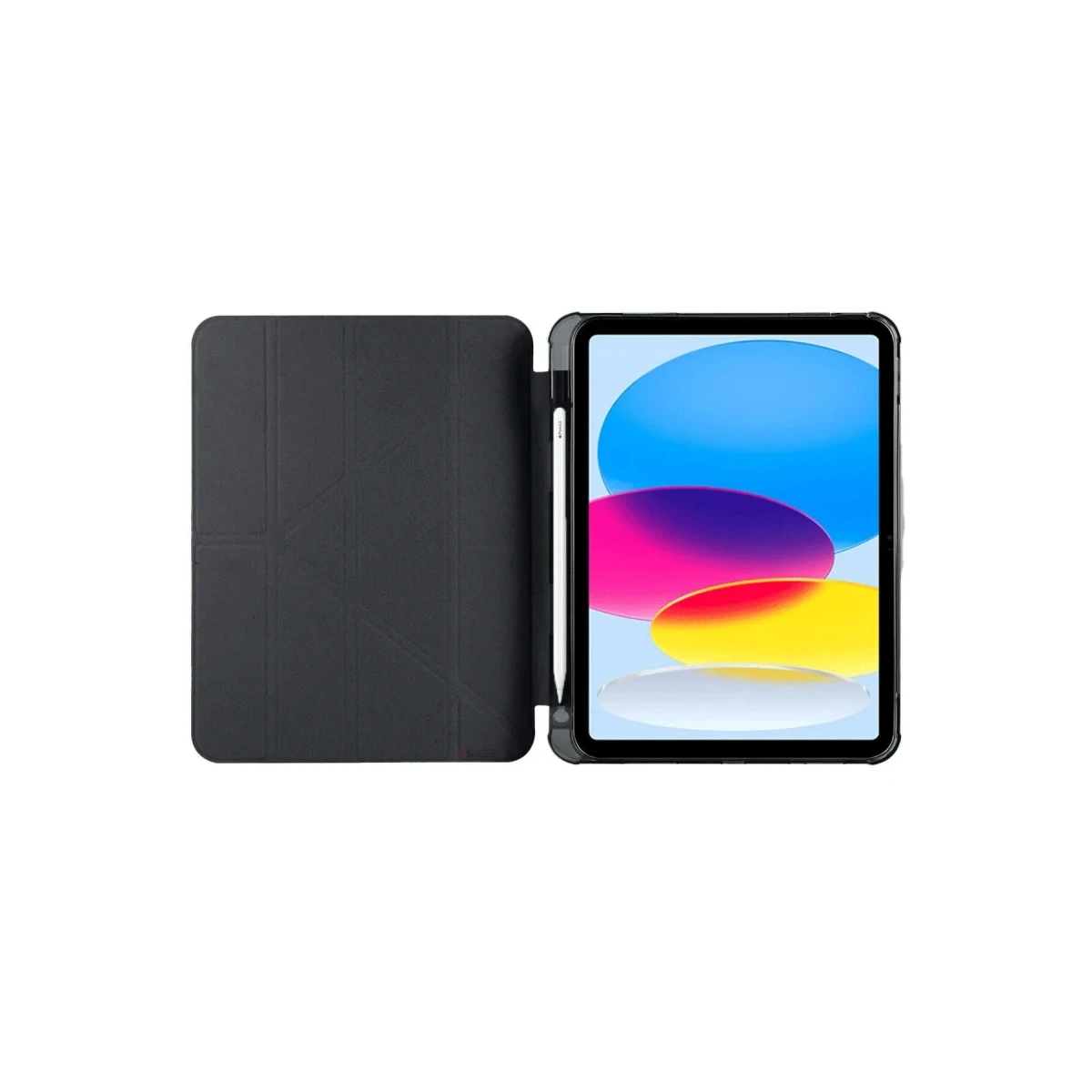 Apple iPad 2025 10.9 10.Nesil (A16) Kılıf Kalemlikli Mars Tablet Kılıfı - Siyah