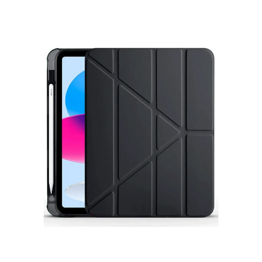 Apple iPad 2025 10.9 10.Nesil (A16) Kılıf Kalemlikli Mars Tablet Kılıfı - Siyah