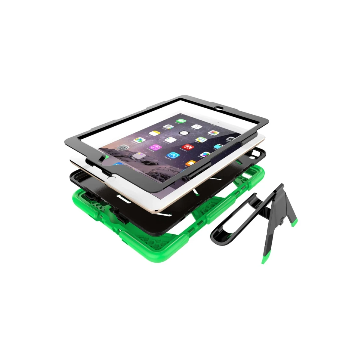 Apple iPad 5 Air 9.7 Kılıf Griffin Tablet Kapak - Yeşil