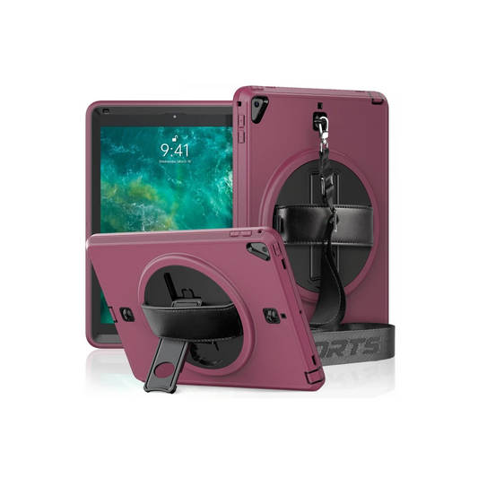 Apple iPad 5 Air 9.7 Kılıf Strap-C Otterbox Tablet Kapak - Mürdüm