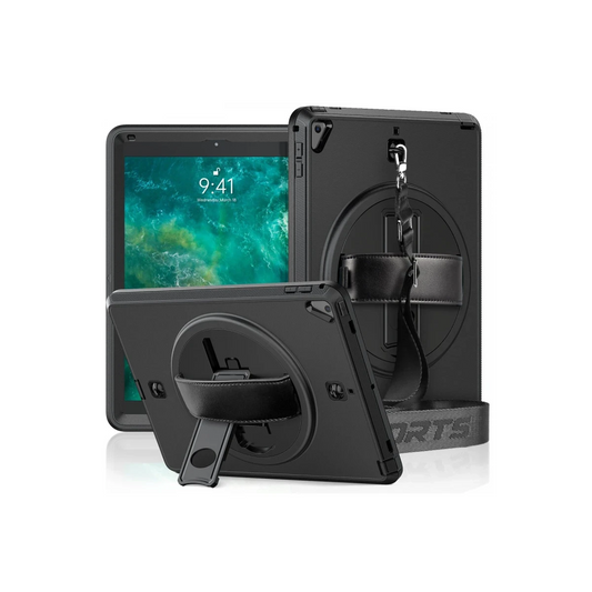 Apple iPad 5 Air 9.7 Kılıf Strap-C Otterbox Tablet Kapak - Siyah