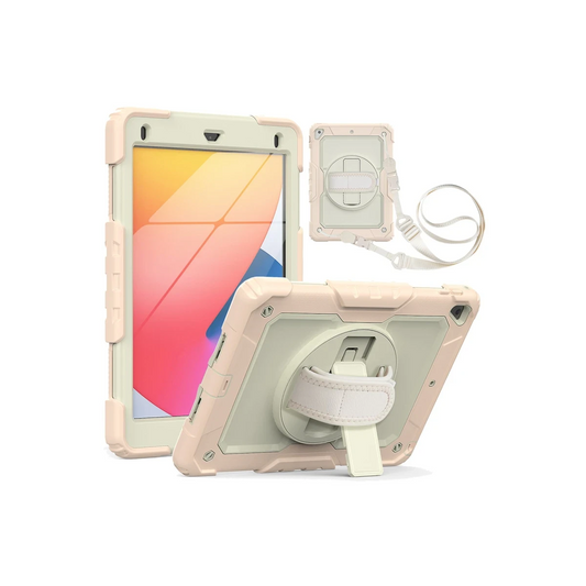 Apple iPad 5 Air 9.7 Kılıf Strap New Tablet Kapak - Pembe