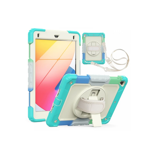 Apple iPad 5 Air 9.7 Kılıf Tablet Rainbow Kapak - Turkuaz