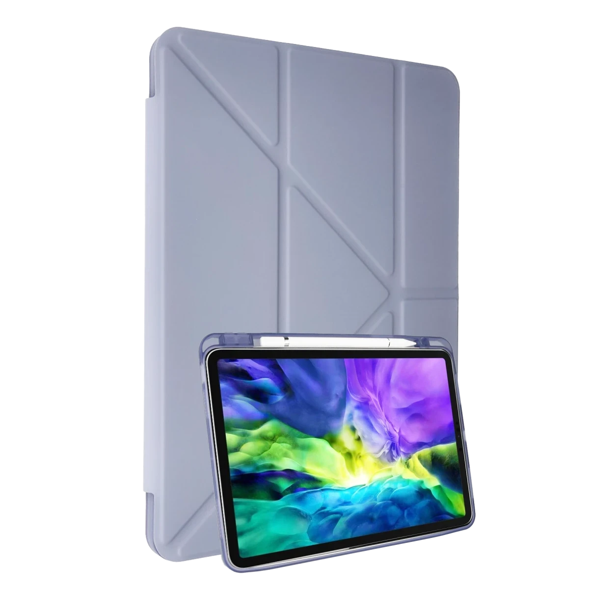 Apple iPad Air 4 10.9 Kılıf Kalemlikli Mars Tablet Kılıfı - Lila