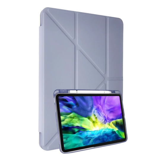 Apple iPad Air 4 10.9 Kılıf Kalemlikli Mars Tablet Kılıfı - Lila
