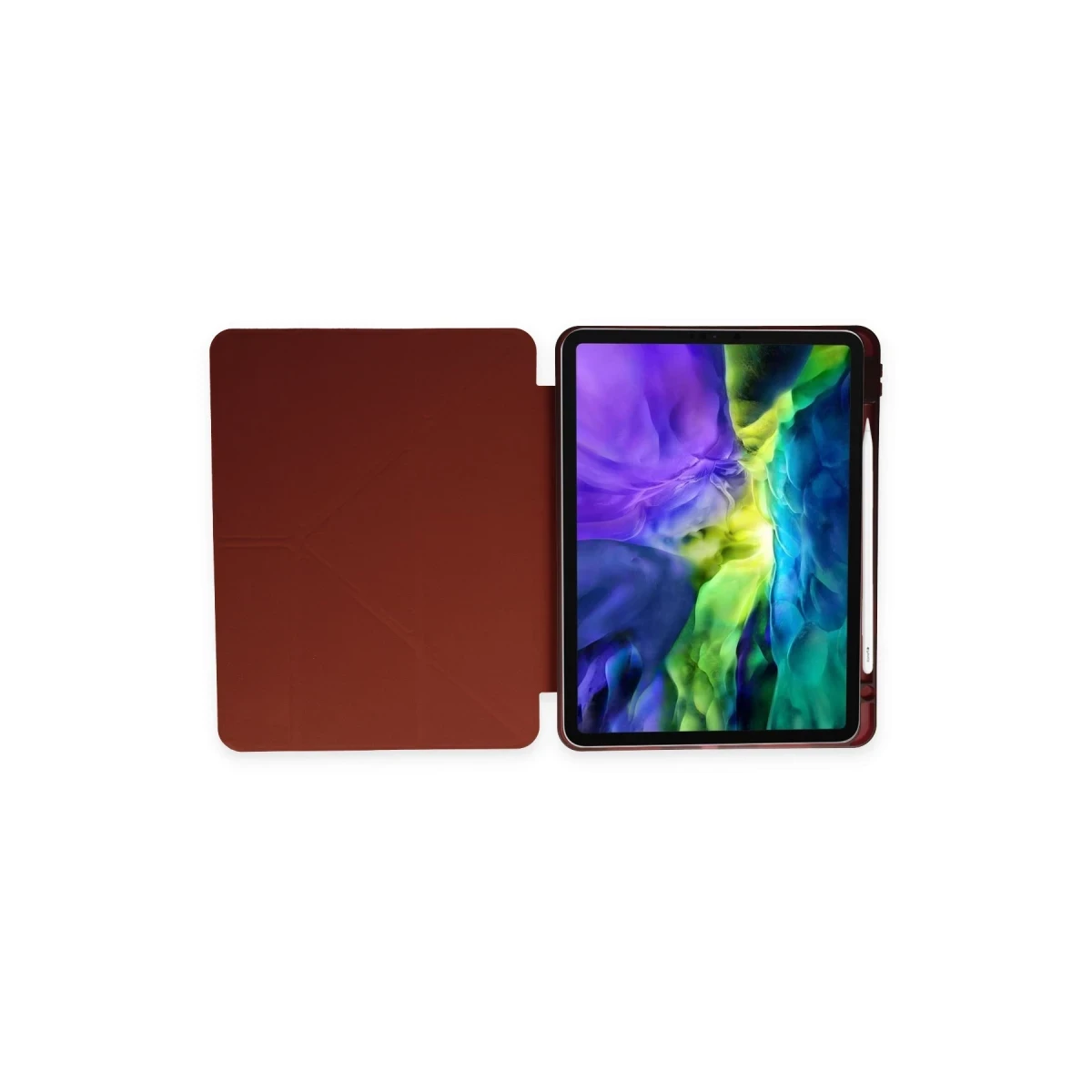 Apple iPad Air 4 10.9 Kılıf Kalemlikli Mars Tablet Kılıfı - Mürdüm