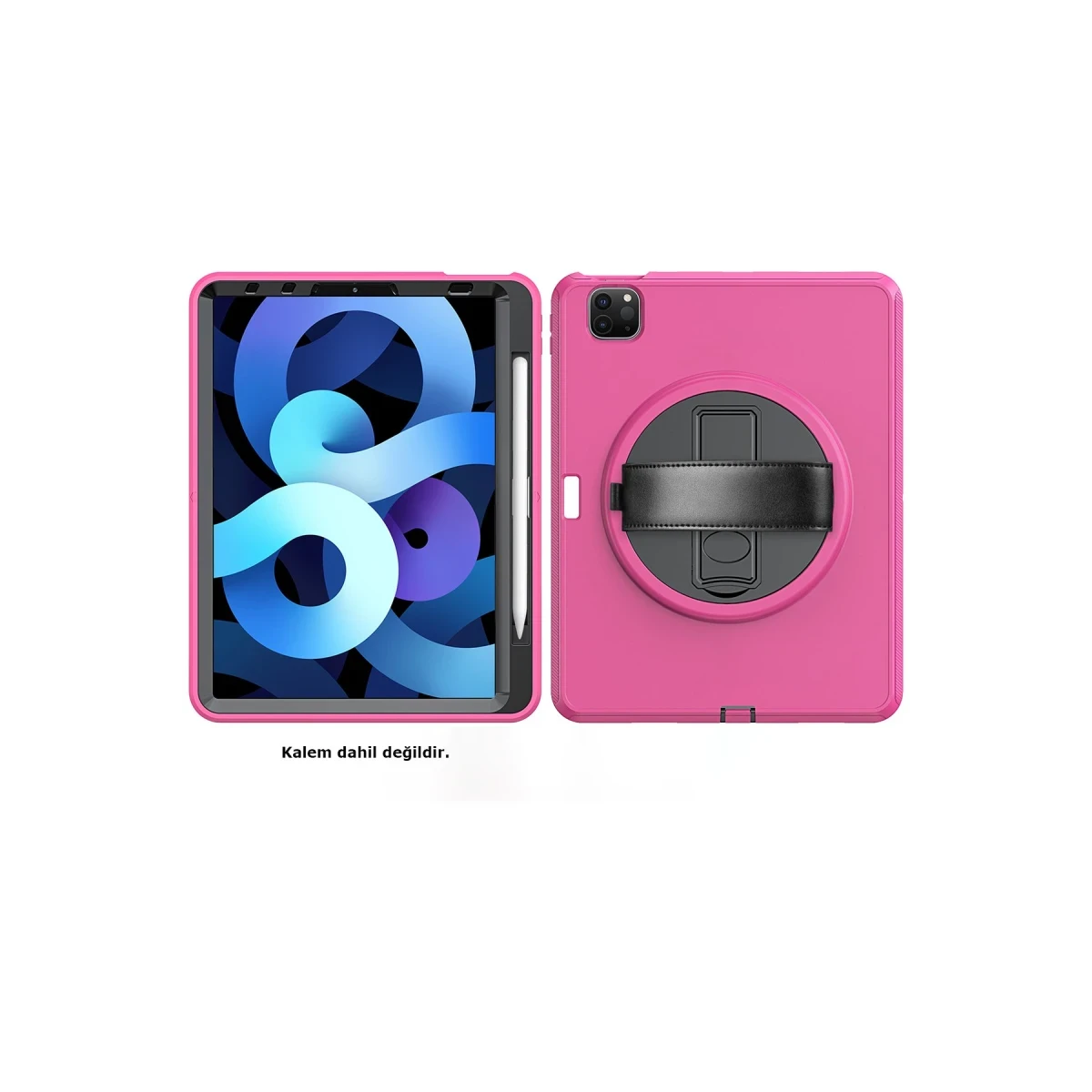 Apple iPad Pro 11 (2018) Kılıf Hand Strap Tablet Kılıfı - Pembe