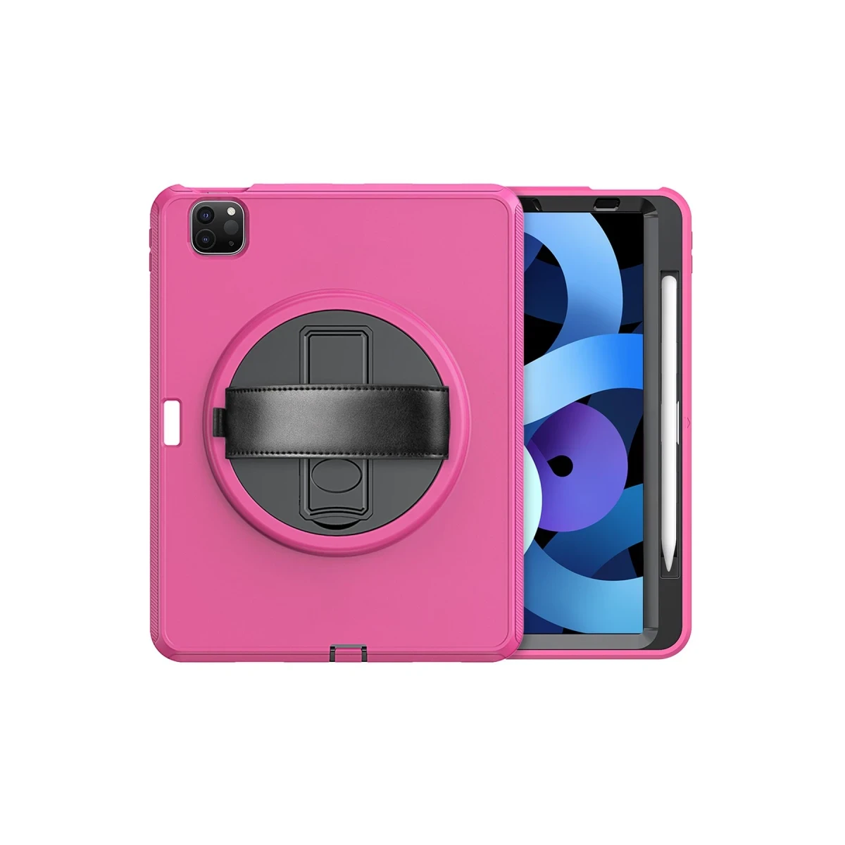 Apple iPad Pro 11 (2018) Kılıf Hand Strap Tablet Kılıfı - Pembe