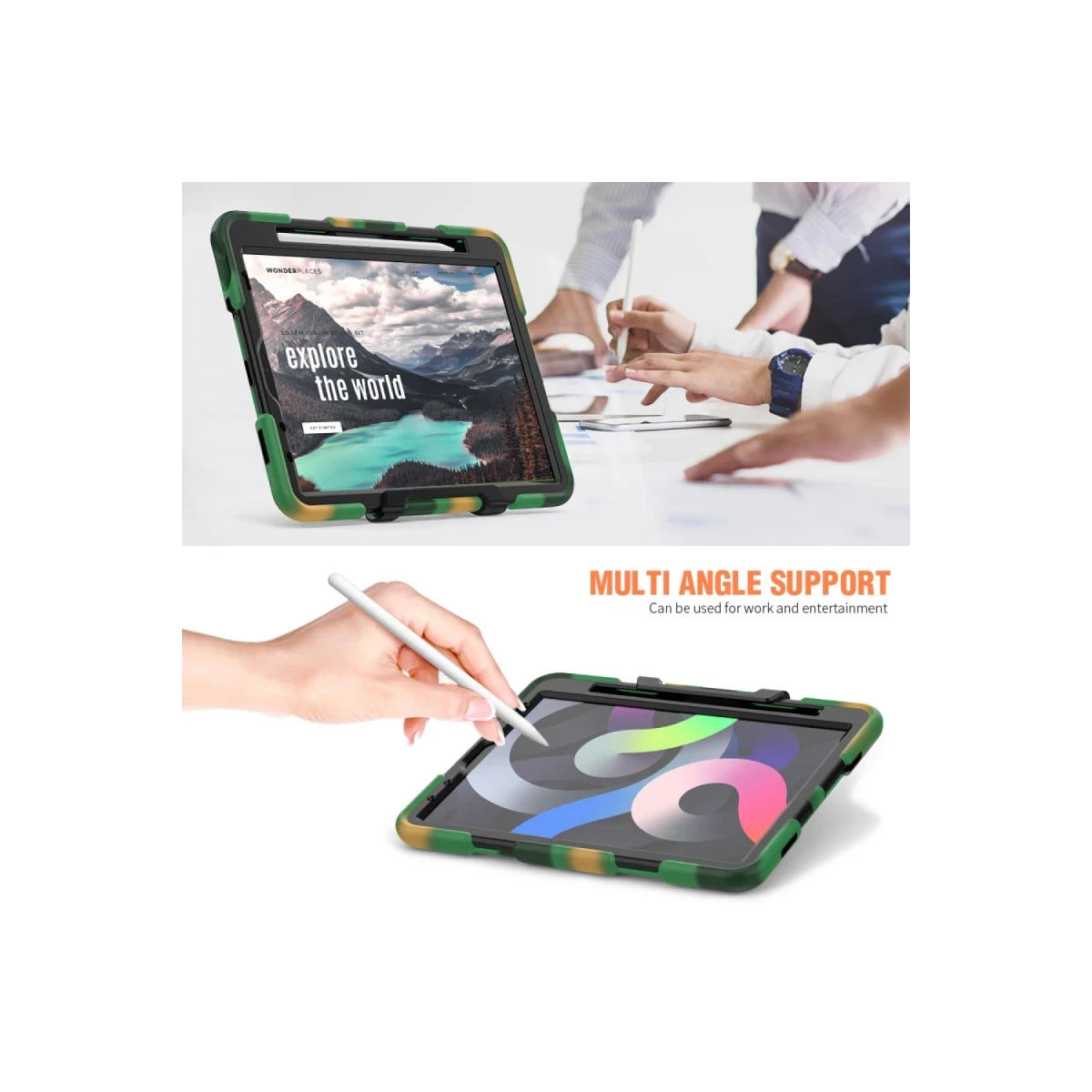 Apple iPad Pro 11 (2020) Kılıf Griffin Tablet Kapak - Kamuflaj
