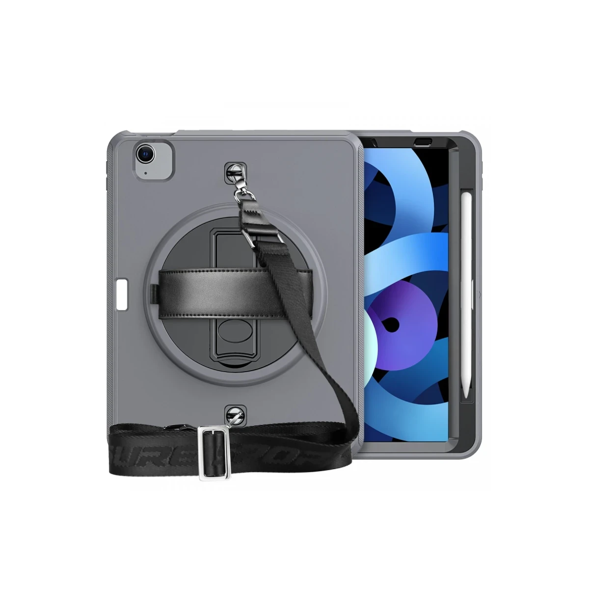 Apple iPad Pro 11 (2020) Kılıf Strap-C Otterbox Tablet Kapak - Gri