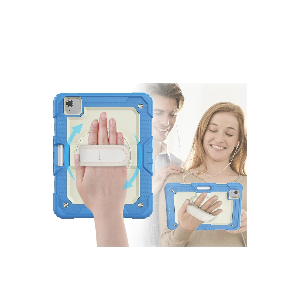 Apple iPad Pro 11 (2020) Kılıf Strap New Tablet Kapak - Mavi