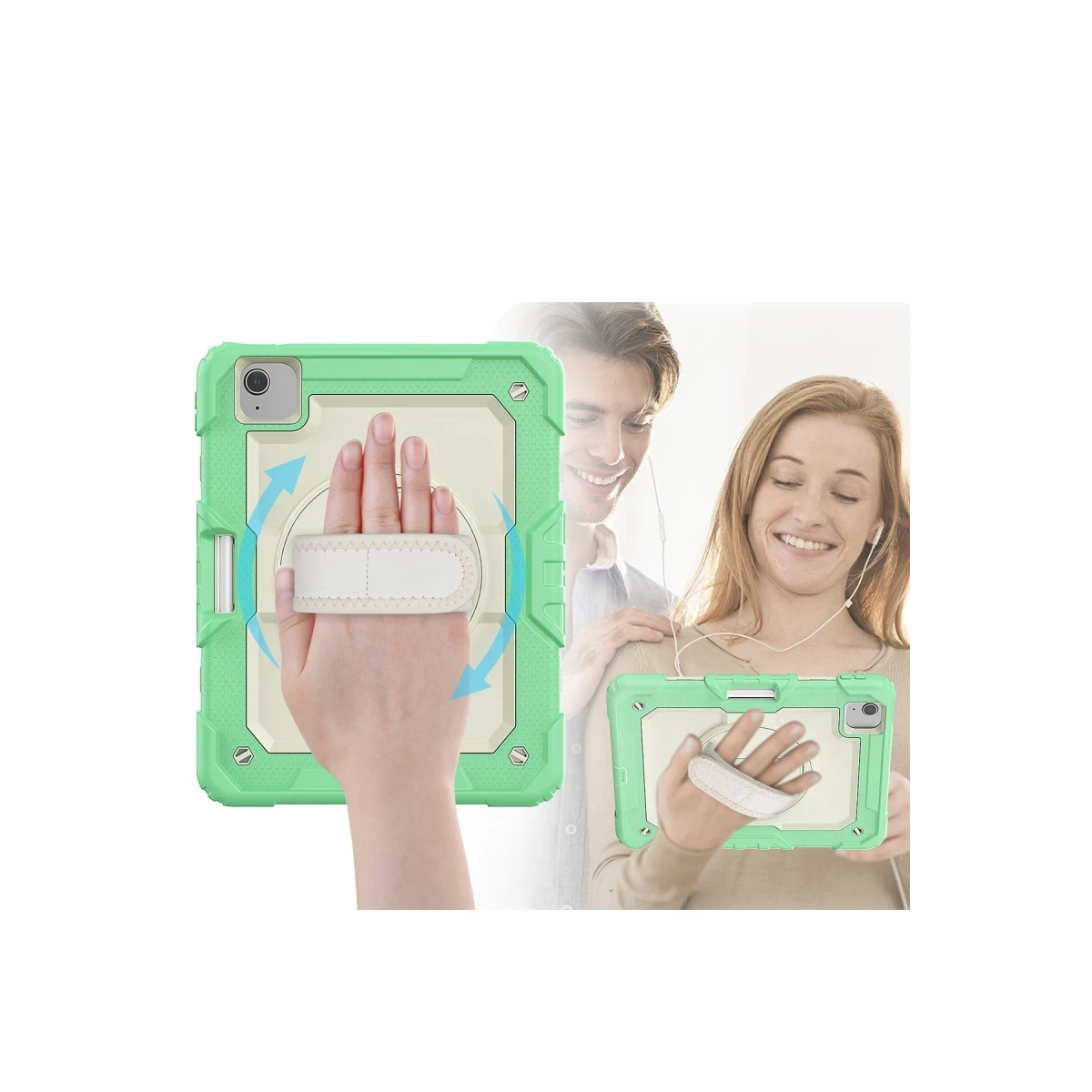 Apple iPad Pro 11 (2020) Kılıf Strap New Tablet Kapak - Yeşil