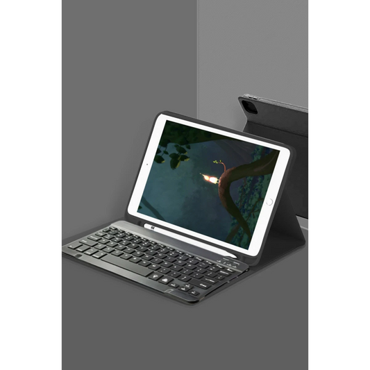 Apple iPad Pro 11 (2022) Kılıf KC01 Smart Klavyeli Tablet Kılıfı - Siyah