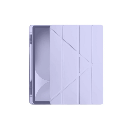 Apple iPad Pro 11 (2024) Kılıf Kalemlikli Hugo Tablet Kılıfı - Lila