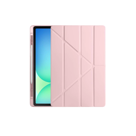 Apple iPad Pro 11 (2024) Kılıf Kalemlikli Hugo Tablet Kılıfı - Rose Gold