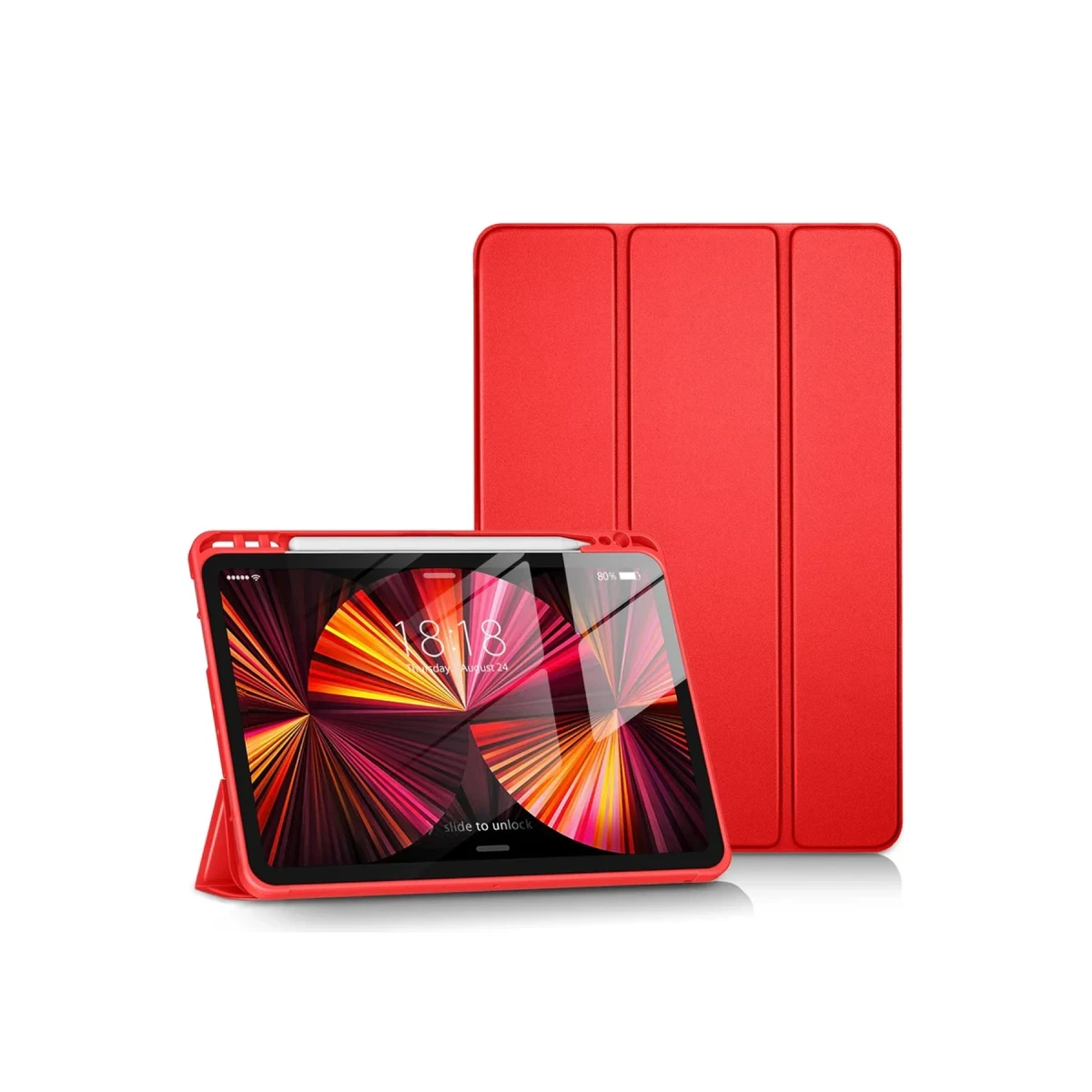 Apple iPad Pro 11 (2024) Kılıf Tablet Smart Kılıf - Kırmızı