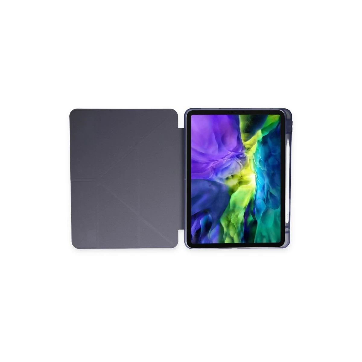 Apple iPad Pro 12.9 (2021) Kılıf Kalemlikli Mars Tablet Kılıfı - Lavender